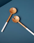 Mango Wood Salad Set with Bowl & Serving Spoons (Essential)