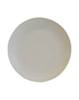 Set of 4 Ceramic Dinner Plates 27cm – Cream Matt with Embossed Texture