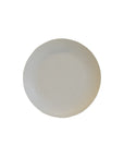 Set of 4 Ceramic Salad Plates 20cm – Matte Cream with Embossed Texture