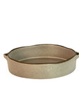 Round Oven Dish – Stoneware with Natural Finish