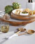 Mango Wood Salad Set with Bowl & Serving Spoons (Essential)