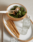 Mango Wood Salad Set with Bowl & Serving Spoons (Essential)