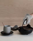 Mini Oven Mitt Set - Organic Cotton - Earth Grey - Clay Brown