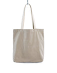 Fabric Bag with Piqué Weave from Organic Cotton - Earth Grey - Brown (Clay)