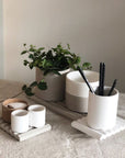 Wave Organizer Set – Ceramic Trays, Organizer Bowls and Organizer Holder (4 Pieces)