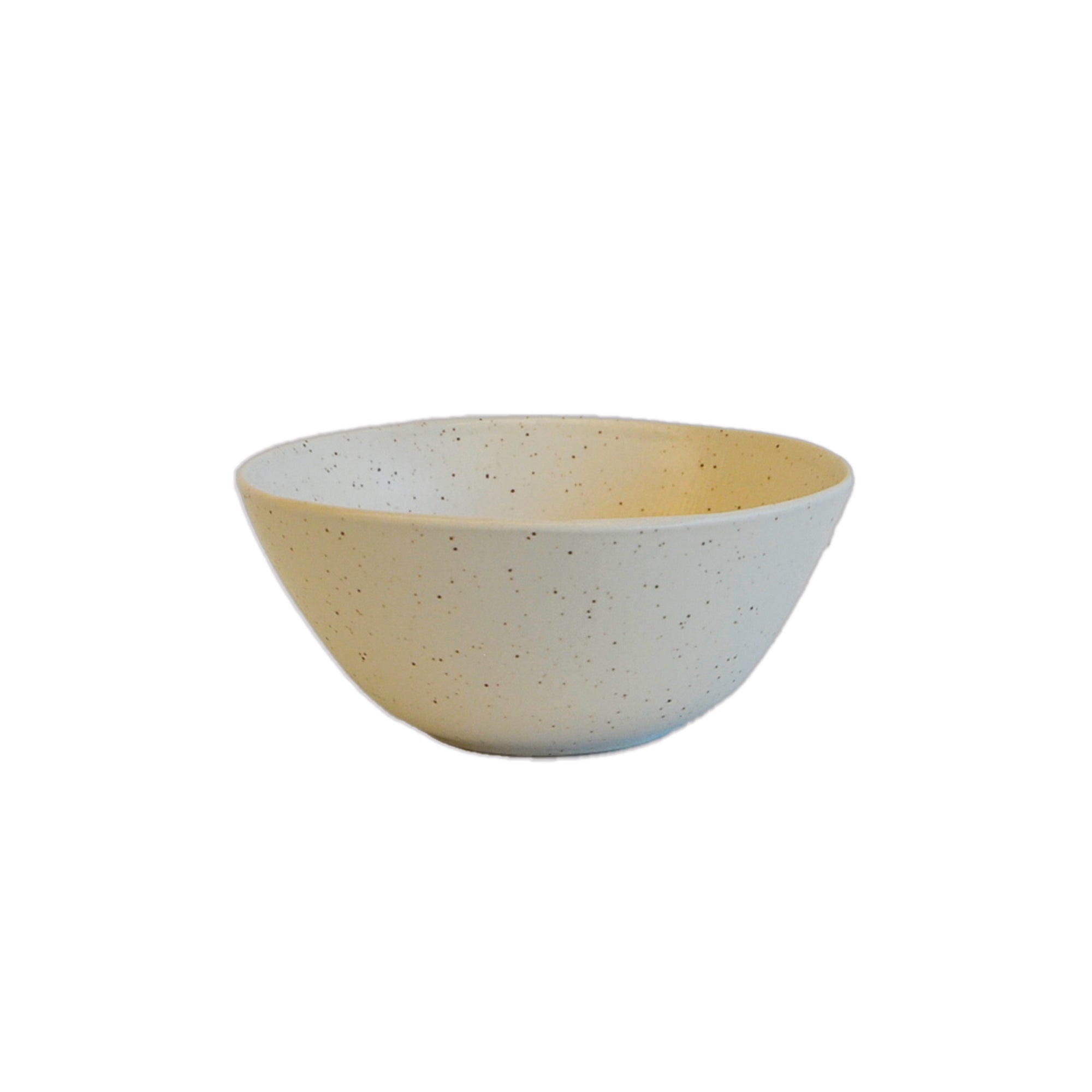 Set of 4 Ceramic Cereal Bowls 14cm – Cream Matte with Embossed Texture