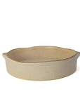 Round Oven Dish – Stoneware with Natural Finish